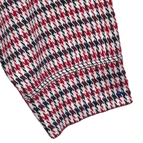 Lands' End‎ Pullover Sweater Women Size PL Red Houndstooth Knit Long Sleeve - Picture 4 of 7